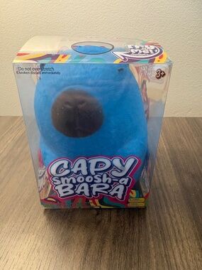 Capybara squishy RARE Capy Smoosh-a Bara BLUE Sensory Fidget toy NEW Sealed